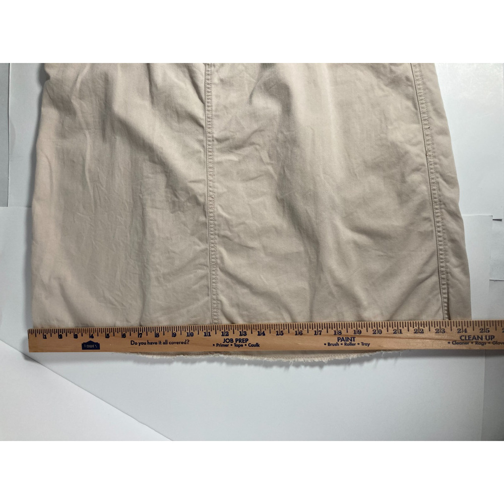 DKNY Jeans khaki brown camel tan zip and double button pencil skirt 4 pockets 16 - Picture 4 of 11